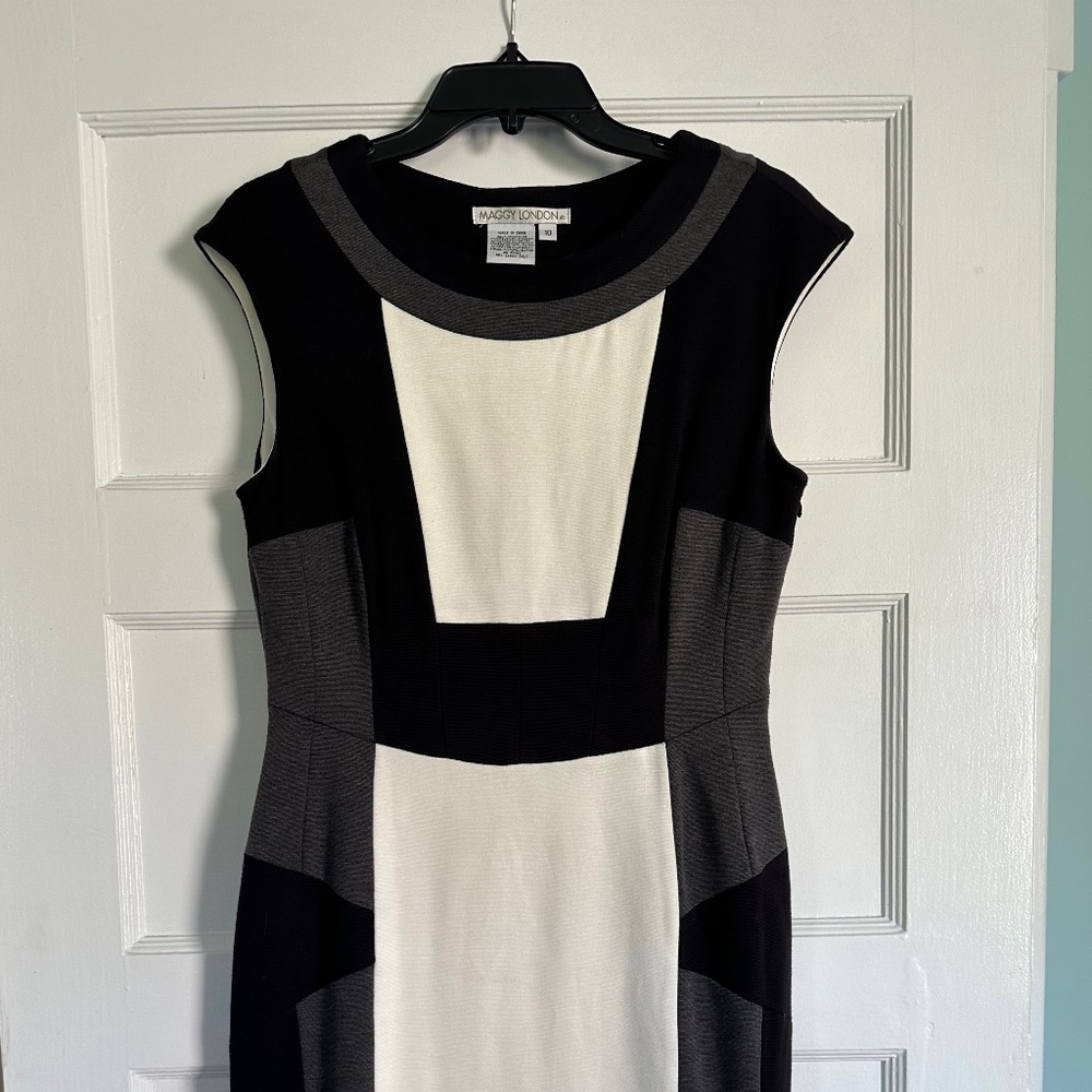 Maggie London Color Block Work Dress (10)